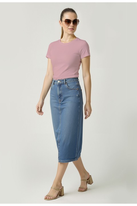 Camiseta Baby Look - Rosa