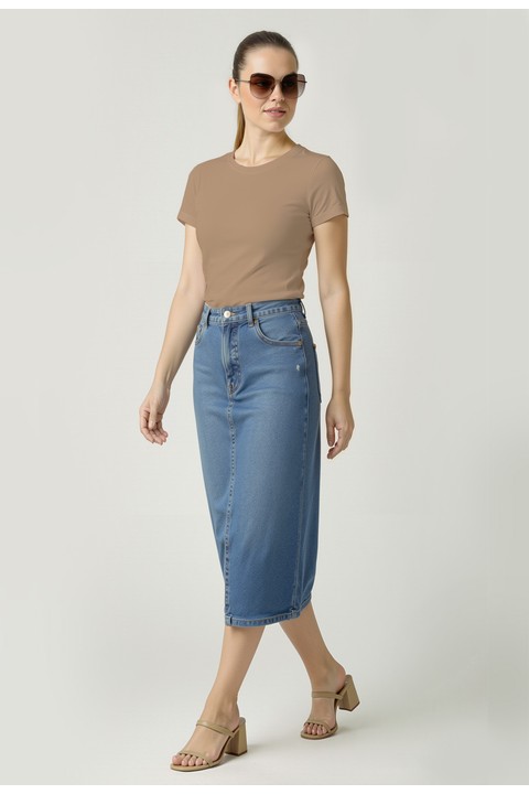 Camiseta Baby Look - Mocha Mousse