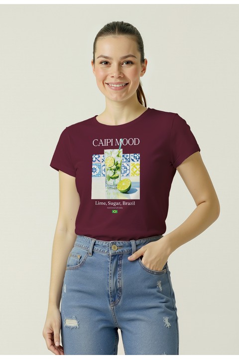 Camiseta Baby Look - Amaranth