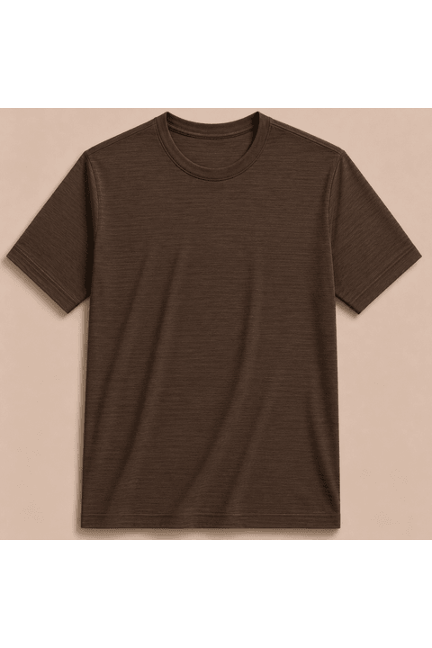 Camiseta Masculina Textura S/E - Marrom