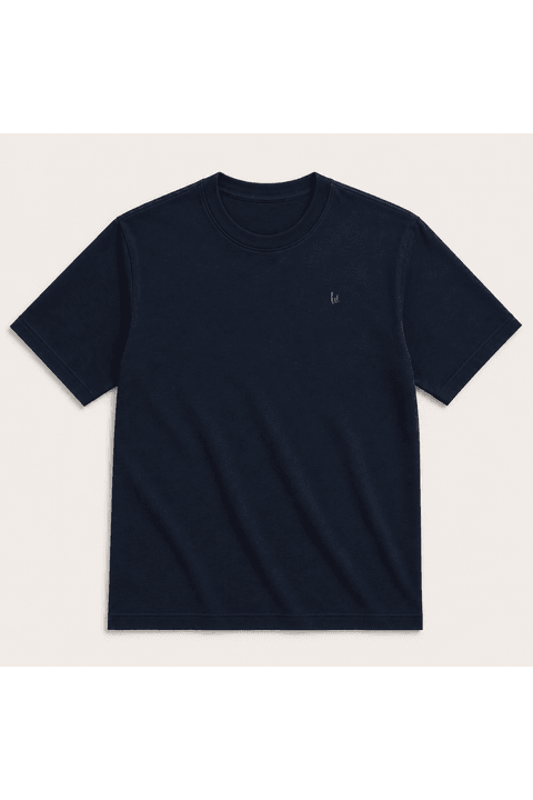 Camiseta Bordado - Azul Marinho