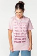 Camiseta Básica Algodão Premium Gola C - Weller You - Rosa