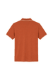 Camisa Polo Piquet Bordada com Detalhes Manga e Gola - Terracota