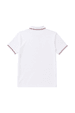 Polo Piquet Bordada - Detalhes Nos Punhos e Gola - Branco
