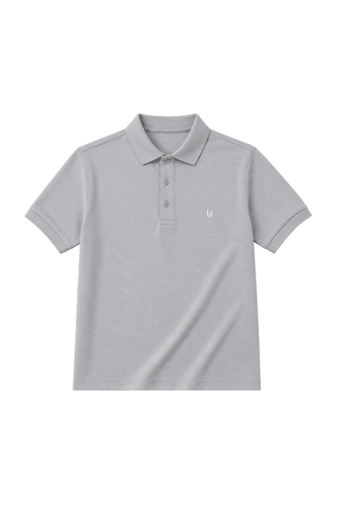 Camiseta Polo Manga Curta - Cinza