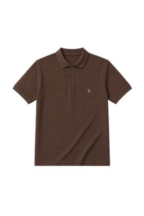 Camiseta Polo Manga Curta - Marrom