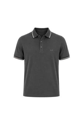 Camisa Polo Piquet Premium - Cinza Escuro