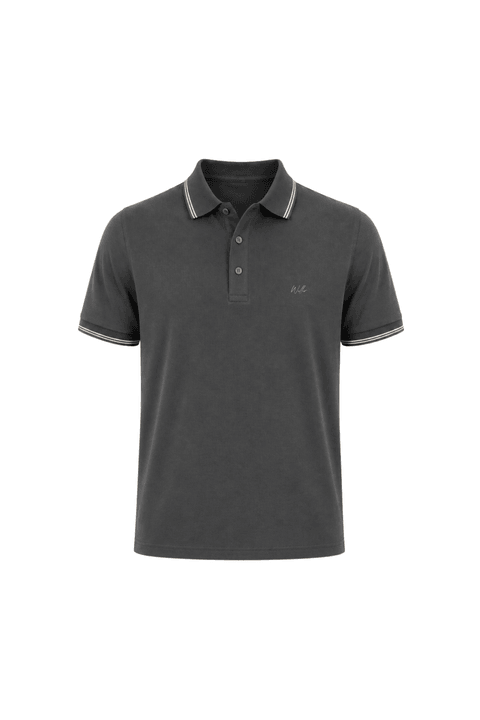 Camisa Polo Piquet Premium - Cinza Escuro