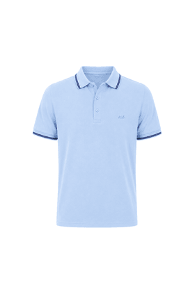 Camisa Polo Piquet Premium - Azul Claro