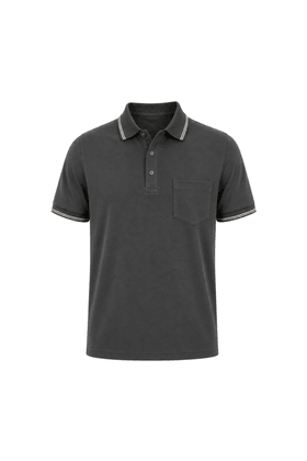 Polo Premium Manga Curta - Cinza Escuro
