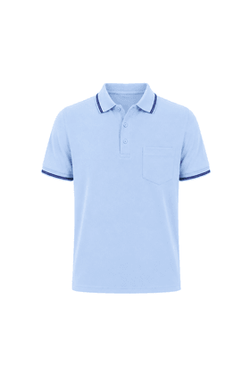 Polo Premium Manga Curta - Azul Claro