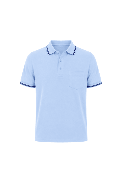 Polo Premium Manga Curta - Azul Claro
