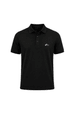 Camisa Polo Penteada Gola e Punhos em Retilinha - Preto