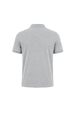 Camisa Polo Penteada Gola e Punhos em Retilinha - Cinza Mescla
