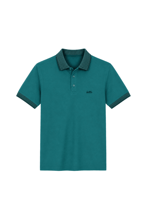 Camisa Polo em Malha Weller com Bordado -  Petróleo