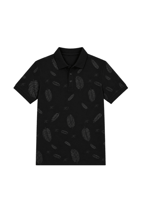 Camisa Polo Full Print Logo Weller - Preto