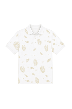 Camisa Polo Full Print Logo Weller - Branco