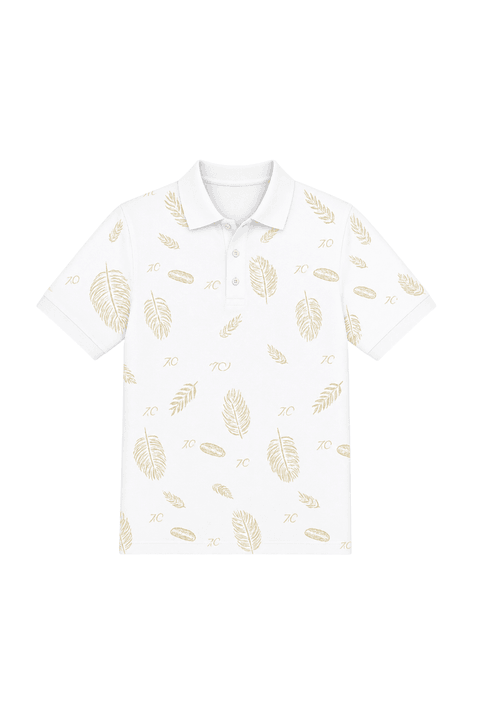Camisa Polo Full Print Logo Weller - Branco