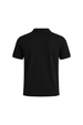 Camisa Polo Malha Gola em Relevo com Detalhes na Manga - Preto