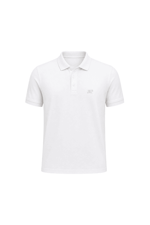 Camisa Polo Malha Gola em Relevo com Detalhes na Manga - Branco