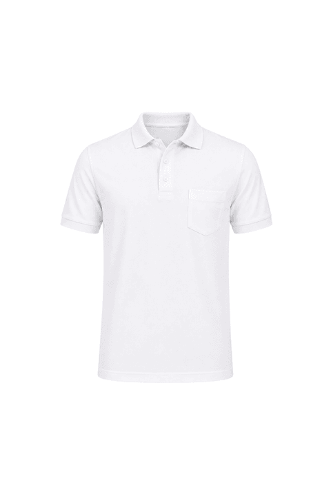 Camisa Polo com Bolso - Branco