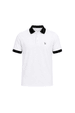 Camisa Polo Gola e Punhos em Retilínea - Branco