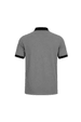 Camisa Polo Gola e Punhos em Retilínea - Cinza Médio