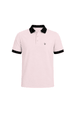 Camisa Polo Gola e Punhos em Retilínea - Rosa Antigo