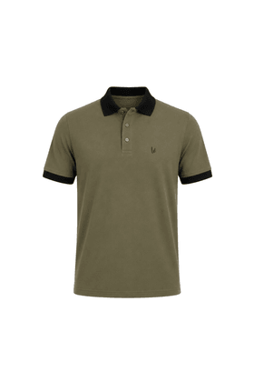Camisa Polo Gola e Punhos em Retilínea - Verde Urbano