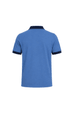 Camisa Polo Gola e Punhos em Retilínea - Azul Jeans