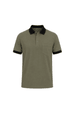 Camisa Polo com Bolso Gola e Punho em Retilinha - Verde Urbano