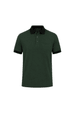 Camisa Polo com Bolso Gola e Punho em Retilinha - Verde Weller