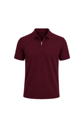 Camisa Polo com Zíper - Cursor Metálico - Vinho