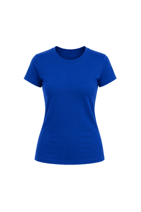 Camiseta Baby Look - Azul Bic