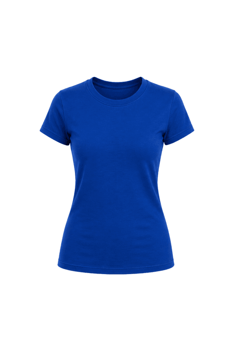 Camiseta Baby Look - Azul Bic