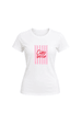 Camiseta Baby Look Estampada - Branco