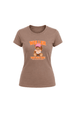 Camiseta Baby Look Estampada - Mocha Mousse