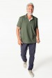 Camisa Polo Piquet Weller Jacquard Etiqueta com Bolso - Verde Thyme