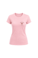 Camiseta Baby Look Estampada - Rosa
