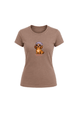 Camiseta Baby Look Estampada - Mocha Mousse