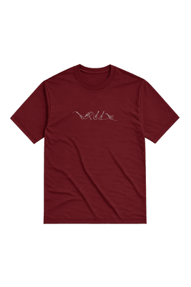 Camiseta Estampada - Bordô