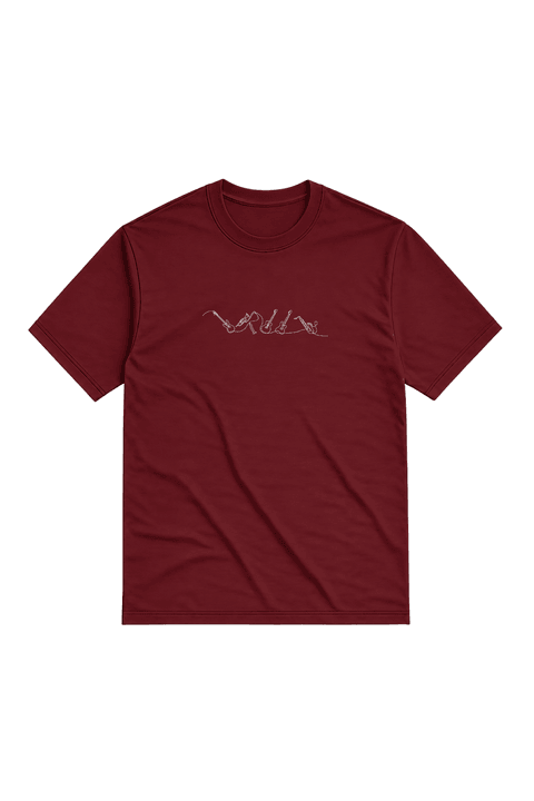 Camiseta Estampada - Bordô