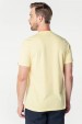 Camiseta Básica Algodão Premium - Gola C - Estampa na Gola - Amarelo