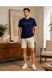 Camiseta Estampada - Azul Marinho