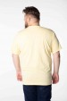 Camiseta Básica Algodão Premium - Gola C - Estampa na Gola - Amarelo