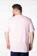 Camiseta Básica Algodão Premium - Gola C - Estampa na Gola - Rosa