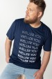 Camiseta Básica Algodão Premium - Gola C - Weller You - Azul Marinho