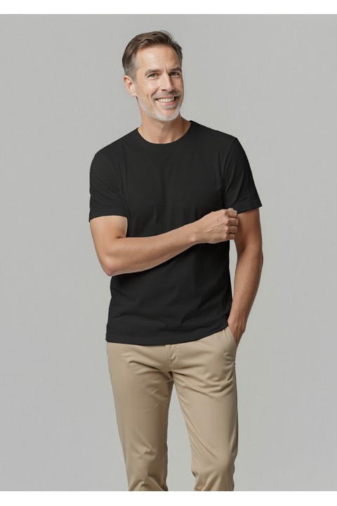 Camiseta Masculina Textura S/E - Preto