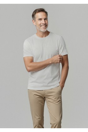 Camiseta Masculina Textura S/E -  Off White