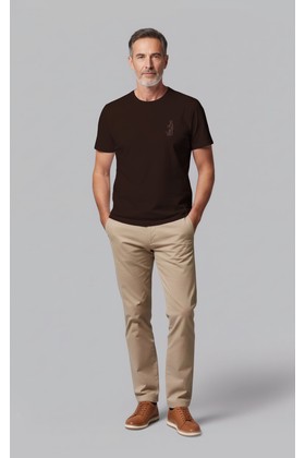 Camiseta Estampada - Marrom